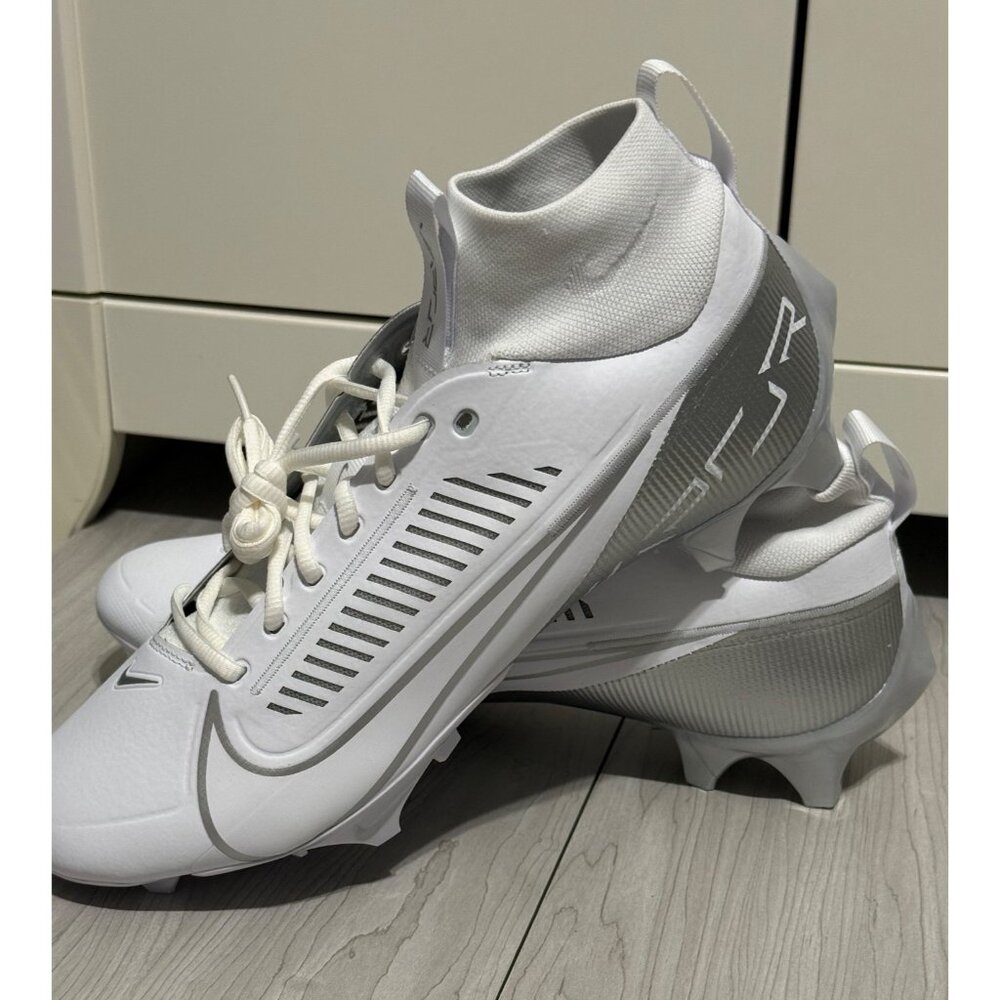 Nike Vapor Edge Pro 360 2 White Silver Football Cleats DA5456-102 Men's Size 13 - Picture 8 of 12